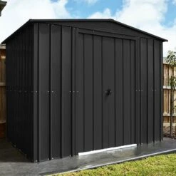 8' X 8' Globel Anthracite Grey Apex Metal Shed (2.45m X 2.47m)