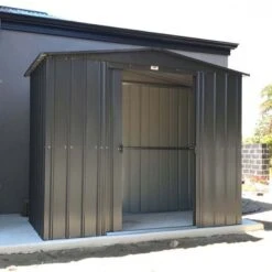 8' X 3' Globel Anthracite Grey Apex Metal Shed (2.34m X 0.82m) -Lifetina Shop lotus8x3ags 8x3 lotus anthracite grey apex metal shed no2 min