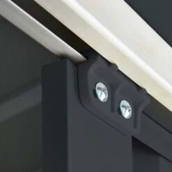 8' X 3' Globel Anthracite Grey Apex Metal Shed (2.34m X 0.82m) -Lifetina Shop lotus8x3ags 8x3 lotus anthracite grey apex metal shed track1 min