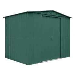 8' X 3' Globel Heritage Green Apex Metal Shed (2.45m X 0.92m) -Lifetina Shop lotus8x3hgs 8x3 lotus green apex metal shed cutout1 min