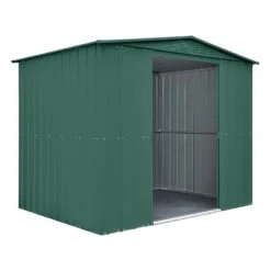 8' X 3' Globel Heritage Green Apex Metal Shed (2.45m X 0.92m) -Lifetina Shop lotus8x3hgs 8x3 lotus green apex metal shed cutout2 min