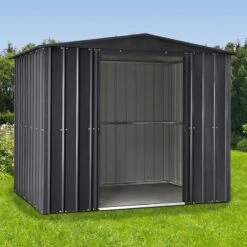 8' X 5' Globel Anthracite Grey Metal Shed (2.45m X 1.54m)