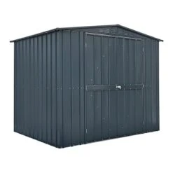 8' X 6' Globel Metal Shed & Mobility Scooter Store (2.45m X 1.85m) -Lifetina Shop lotus8x8agdh 8x6 lotus metal shed mobility scooter store cutout1 min
