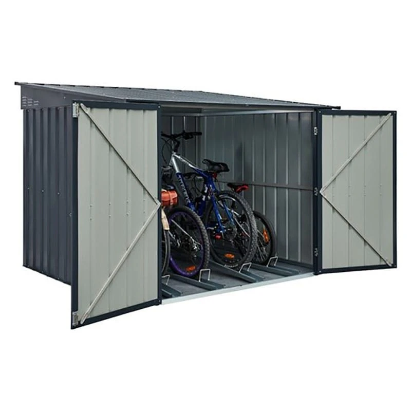 6x6 Globel Anthracite Grey Metal Bicycle Store 2 6x6 Globel Anthracite Grey Metal Bicycle Store - Image 2