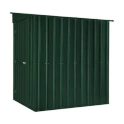5' X 8' Globel Heritage Green Lean-To Metal Shed (1.55m X 2.42m) -Lifetina Shop lotusleanto58solidhg 5x8 lean to green cutout4