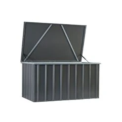 5x3 Globel Anthracite Grey Cushion Storage Box -Lifetina Shop low res cushion box front view open