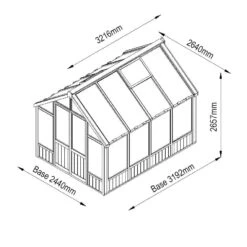 10'x8' Forest Vale Victorian Wooden Greenhouse (3.2x2.4m) - Installation Included -Lifetina Shop m10x8ghin 7