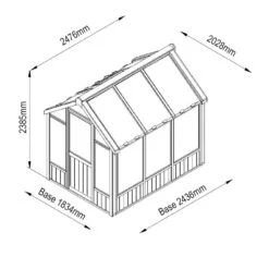 8'x6' Forest Vale Victorian Wooden Greenhouse (2.4x1.8m) - Installation Included -Lifetina Shop m8x6ghin 6
