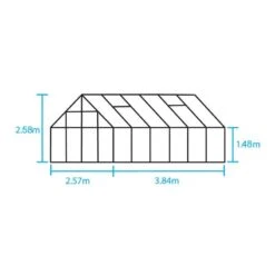 8'6 X 12’8 Halls Magnum 812 Greenhouse (2.57 X 3.84m) -Lifetina Shop magnum 128