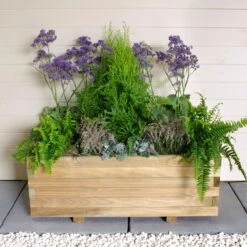Forest Durham Rectangular Wooden Garden Planter 3'x1'9 (0.9x0.5m) - Set Of 3 -Lifetina Shop mfd83hd 01