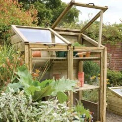 4'x2' Forest Wooden Small Mini Lean To Greenhouse (1.2x0.62m) -Lifetina Shop mghhd 03
