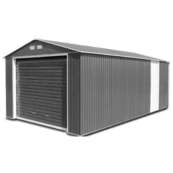 12' X 20' Sapphire Olympian Anthracite Metal Garage (3.62m X 5.94m) -Lifetina Shop olympiananth1220 03