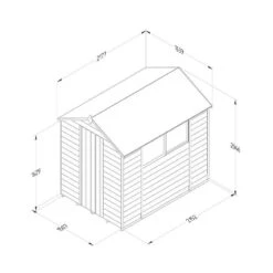 7' X 5' Forest 4Life 25yr Guarantee Overlap Pressure Treated Apex Wooden Shed (2.19m X 1.64m) -Lifetina Shop opa57m 4