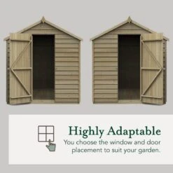 8' X 6' Forest 4Life 25yr Guarantee Overlap Pressure Treated Windowless Apex Wooden Shed (2.43m X 1.99m) -Lifetina Shop opa68nwm flexible