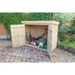 6'5 X 2'10 Forest Large Double Door Pent Wooden Garden Storage - Bike / Mower Outdoor Store (1.9m X 0.86m) -Lifetina Shop opploshd 1 1