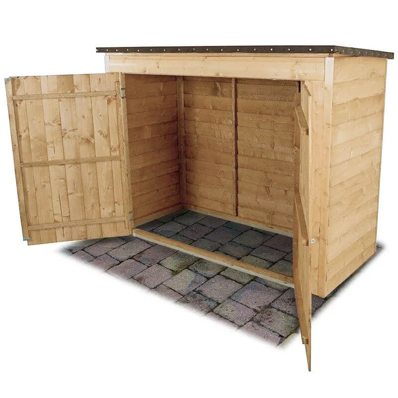 6' X 2'6 Forest Large Double Door Pent Wooden Garden Storage - Bike Shed/ Pressure Treated (no Floor) 8 6' X 2'6 Forest Large Double Door Pent Wooden Garden Storage - Bike Shed/ Pressure Treated (no Floor) - Image 8