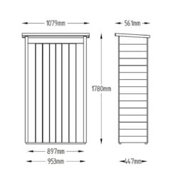 3'6 X 2' Forest Tall Pent Wooden Garden Storage Tool Store - Outdoor Patio Storage (1m X 0.55m) -Lifetina Shop overlap pent tall garden store pressure treated opptgshd onestore 15