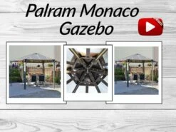 15x13 Palram Canopia Monaco Grey Hexagon Garden Gazebo -Lifetina Shop palram monaco