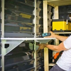 Palram Canopia 3' X 1' Shed Shelving For Skylight And Rubicon Sheds -Lifetina Shop palram skylight shelf install 2020 min