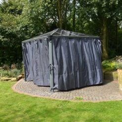 Palram Canopia Gazebo Curtains For Milano 4300 And Martinique 5000 Garden Gazebos -Lifetina Shop palram garden gazebo palermo 3000 curtains 1
