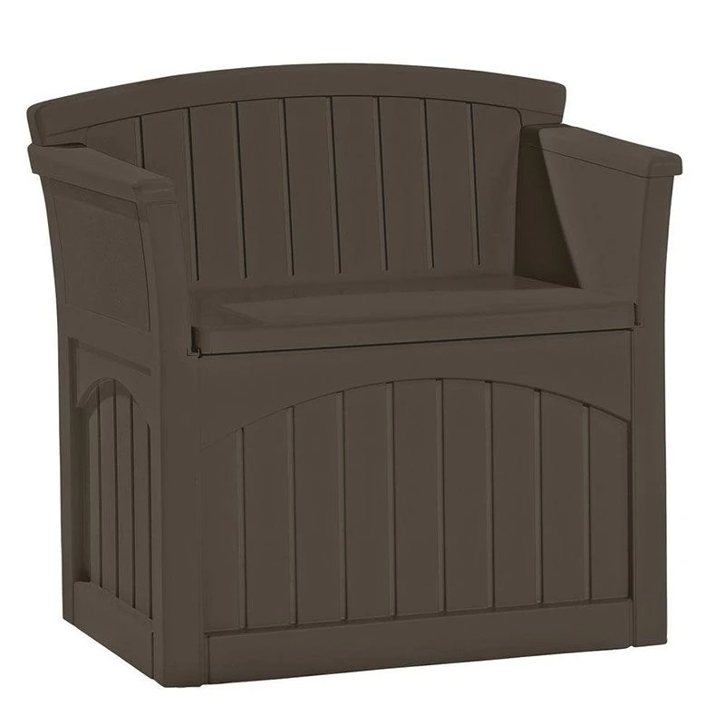 2'7 X 1'9 Suncast 117 Litre Plastic Garden Storage Seat - Java Brown (0.78m X 0.53m) 2 2'7 X 1'9 Suncast 117 Litre Plastic Garden Storage Seat - Java Brown (0.78m X 0.53m) - Image 2