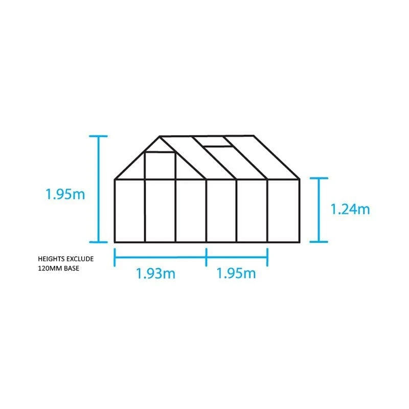 6’4 X 6'5 Halls Popular 66 Small Greenhouse (1.93 X 1.95m) 2 6’4 X 6'5 Halls Popular 66 Small Greenhouse (1.93 X 1.95m) - Image 2