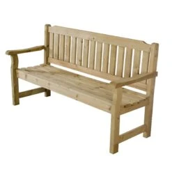 Forest Rosedene Wooden Garden Bench 5'x2' (1.5x0.6m) -Lifetina Shop robe5hd 03