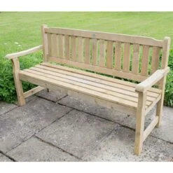 Forest Rosedene Wooden Garden Bench 5'x2' (1.5x0.6m) -Lifetina Shop robe5hd 1