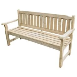 Forest Rosedene Wooden Garden Bench 5'x2' (1.5x0.6m) -Lifetina Shop robe5hd 3