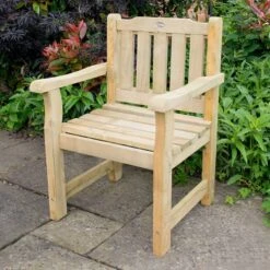 Forest Rosedene Wooden Garden Chair 2'x2' (0.64x0.6m) -Lifetina Shop rochhd 1
