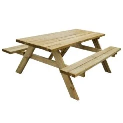 Forest Large Rectangular Wooden Garden Picnic Table 6'x5' (1.8x1.5m) -Lifetina Shop rpt177hd 05