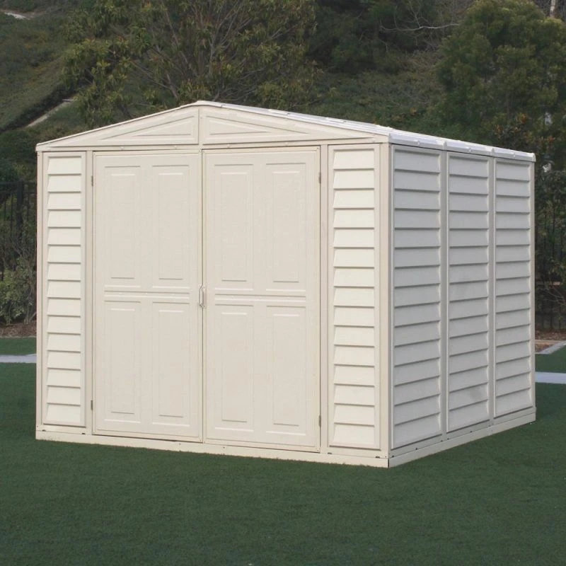 8' X 8' Saffron Plastic Vinyl Apex Shed (Includes Foundation Kit And Skylight) (2.39m X 2.39m) 1 8' X 8' Saffron Plastic Vinyl Apex Shed (Includes Foundation Kit And Skylight) (2.39m X 2.39m)