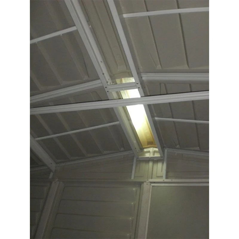 8' X 8' Saffron Plastic Vinyl Apex Shed (Includes Foundation Kit And Skylight) (2.39m X 2.39m) 6 8' X 8' Saffron Plastic Vinyl Apex Shed (Includes Foundation Kit And Skylight) (2.39m X 2.39m) - Image 6