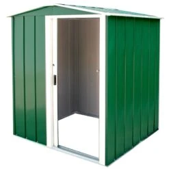 5' X 4' Sapphire Apex Green Metal Shed (1.62m X 1.22m) -Lifetina Shop sapphire54gn sapphire 5x4 green cutout2