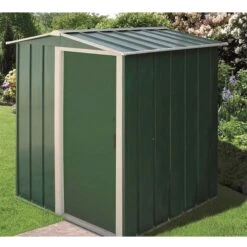 5' X 4' Sapphire Apex Green Metal Shed (1.62m X 1.22m) -Lifetina Shop sapphire54gn sapphire 5x4 green no3