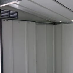 6' X 4' Sapphire Apex Anthracite Metal Shed (2.02m X 1.22m) -Lifetina Shop sapphire64anth 2021 sapphire apex metal shed 6x4 anthracite new look close up1 min