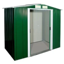6' X 4' Sapphire Apex Green Metal Shed (2.02m X 1.22m) -Lifetina Shop sapphire64gn sapphire 6x4 green cutout3