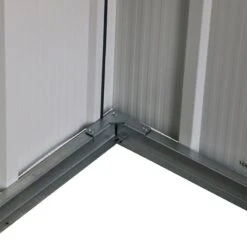 6' X 6' Sapphire Apex Anthracite Metal Shed (2.02m X 1.82m) -Lifetina Shop sapphire66anth 2021 sapphire apex metal shed 6x6 anthracite new look close up1 min