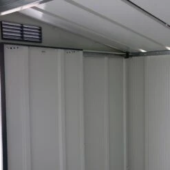 6' X 6' Sapphire Apex Anthracite Metal Shed (2.02m X 1.82m) -Lifetina Shop sapphire66anth 2021 sapphire apex metal shed 6x6 anthracite new look close up2 min