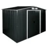8' X 6' Sapphire Apex Anthracite Metal Shed (2.62m X 1.82m)