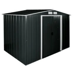 8' X 6' Sapphire Apex Anthracite Metal Shed (2.62m X 1.82m)