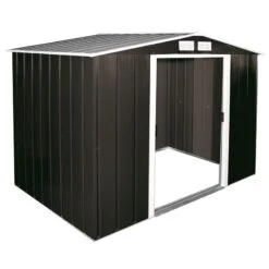 8' X 6' Sapphire Apex Anthracite Metal Shed (2.62m X 1.82m) -Lifetina Shop sapphire86ag sapphire 8x6 anthracite cutout3