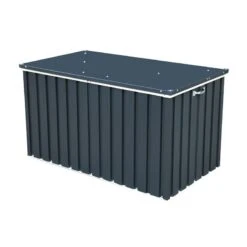 4' X 2' Sapphire Anthracite Metal Garden Cushion Storage Box (1.28m X 0.68m) -Lifetina Shop sapphirecushion1 3 4x2 sapphire anthracite cushion box cutout1