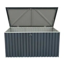 4' X 2' Sapphire Anthracite Metal Garden Cushion Storage Box (1.28m X 0.68m) -Lifetina Shop sapphirecushion1 3 4x2 sapphire anthracite cushion box cutout3