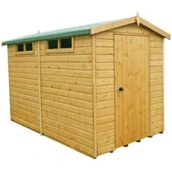 6' X 10' Shire Premium Security Apex Wooden Garden Shed (1.79m X 2.99m) -Lifetina Shop secs1006dsl 1aa 6x10 shire premium security shed cutout min