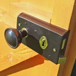 6' X 10' Shire Premium Security Apex Wooden Garden Shed (1.79m X 2.99m) -Lifetina Shop secs1006dsl 1aa 6x10 shire premium security shed lock1 min