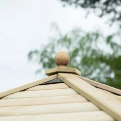 11'x11' (3.5x3.5m) Square Wooden Garden Gazebo With Traditional Timber Roof -Lifetina Shop sgg35mttin 3.5m square gazebo timber roof3