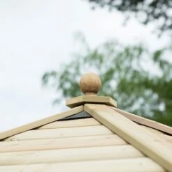 11'x11' (3.5x3.5m) Square Wooden Garden Gazebo With Timber Roof -Lifetina Shop sgg35mttnbin 3.5m square gazebo no base3