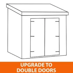 10' X 4' Traditional Shiplap Pent Wooden Garden Tool Storage Shed (3.05m X 1.22m) -Lifetina Shop shedlands tool store line drawing upgrade double doors min 11 1