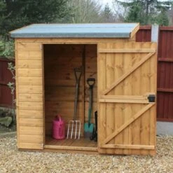 5' X 3' Traditional Shiplap Pent Wooden Lean To Shed (1.52m X 0.91m)